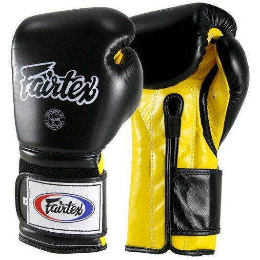 Fairtex Boxing Gloves BGV9 Mexican Style Black Yellow