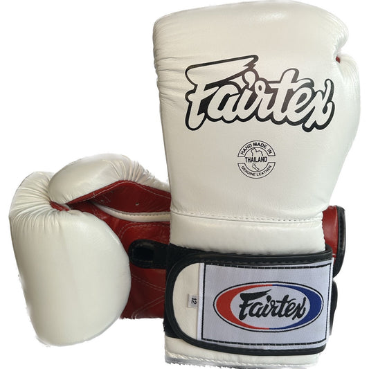 Fairtex Boxing Gloves BGV9 Mexican Style White Red