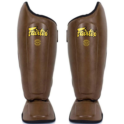 Fairtex SP8 Brown Ultimate Shin Pads - Nak Muay Training - Muay tHAI