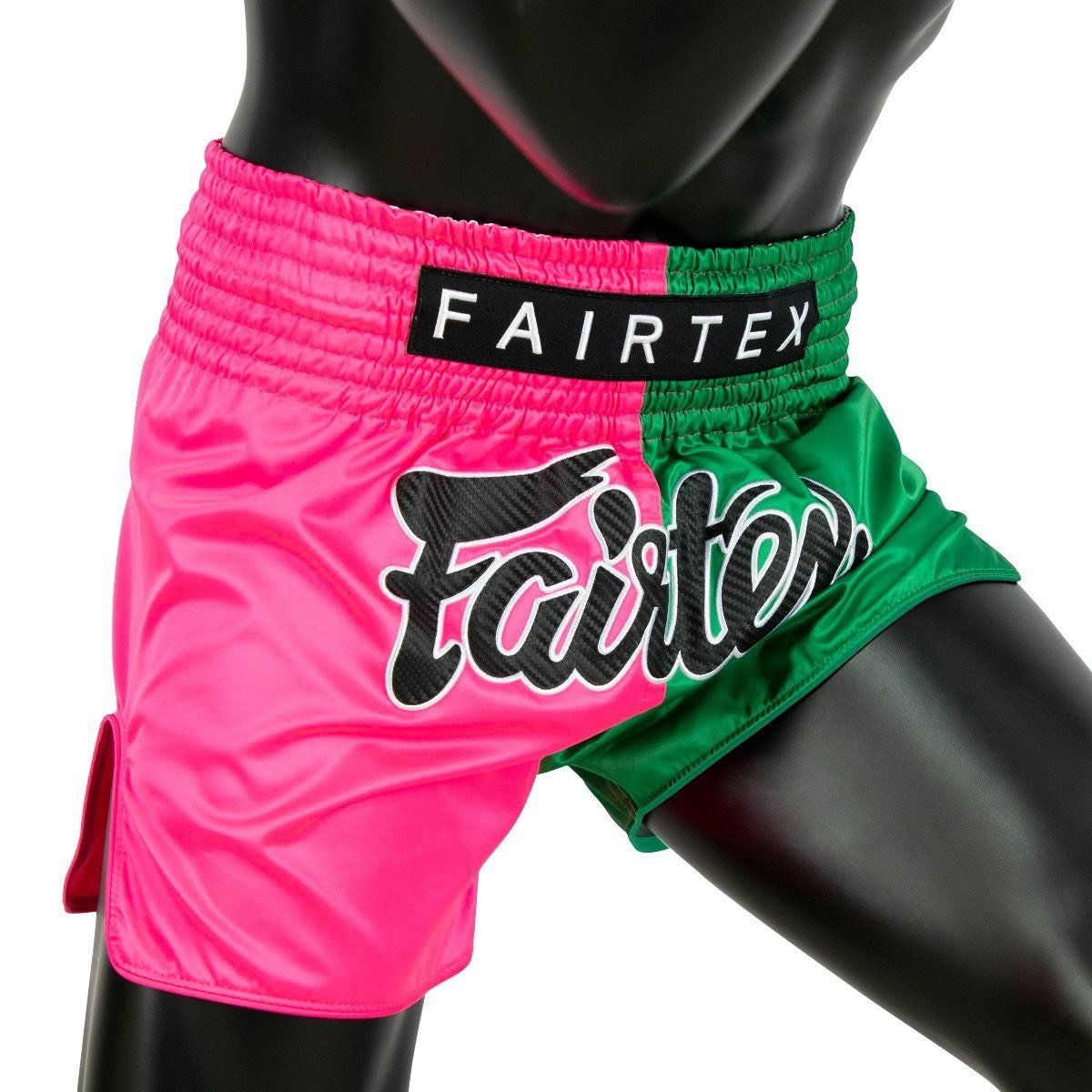 Fairtex BS1911 Fighter Pink-Green Muay Thai Shorts - Nak Muay Training - Muay tHAI
