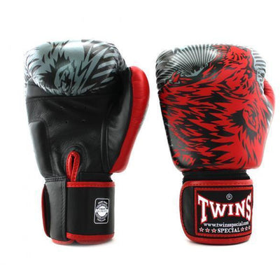 Twins Special Boxing Gloves FBGVL3-50 Red/Black - Nak Muay Training