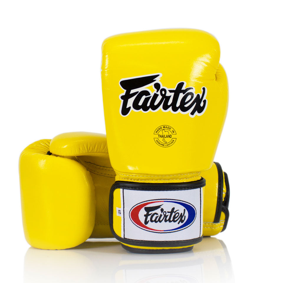 Fairtex BGV1 Yellow Universal Gloves - Nak Muay Training - Muay tHAI