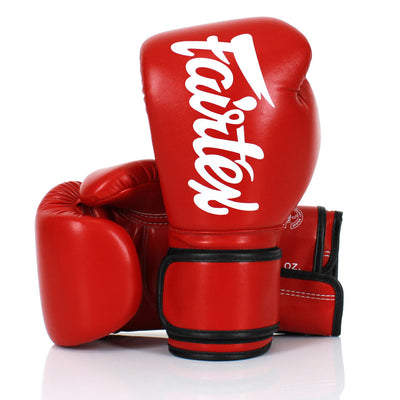 Fairtex BGV14 Red Microfiber Gloves - Nak Muay Training - Muay tHAI