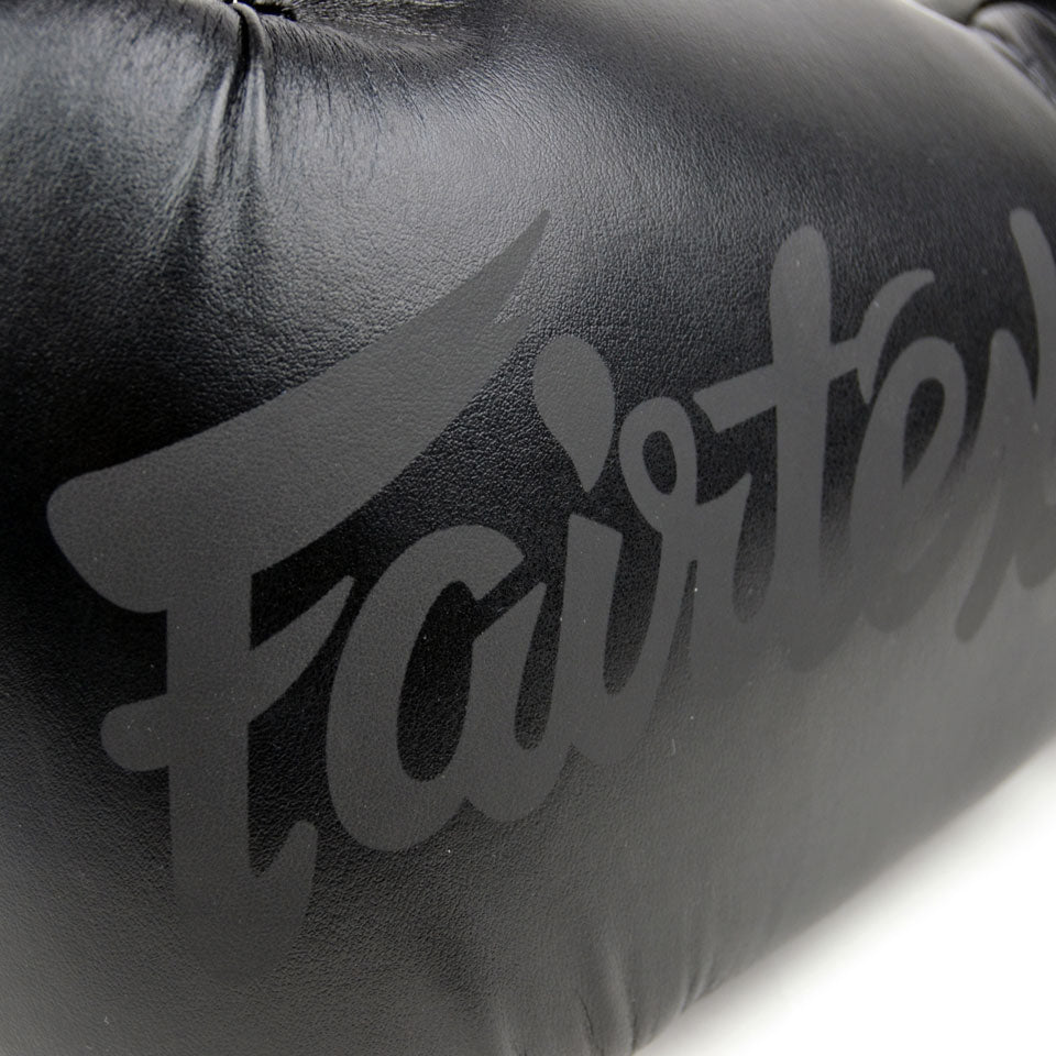 Fairtex BGV14 Solid Black Microfiber Gloves - Nak Muay Training - Muay tHAI