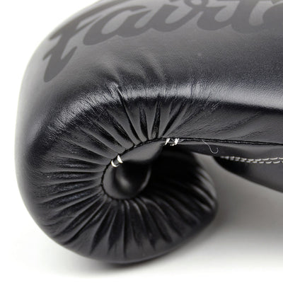 Fairtex BGV14 Solid Black Microfiber Gloves - Nak Muay Training - Muay tHAI