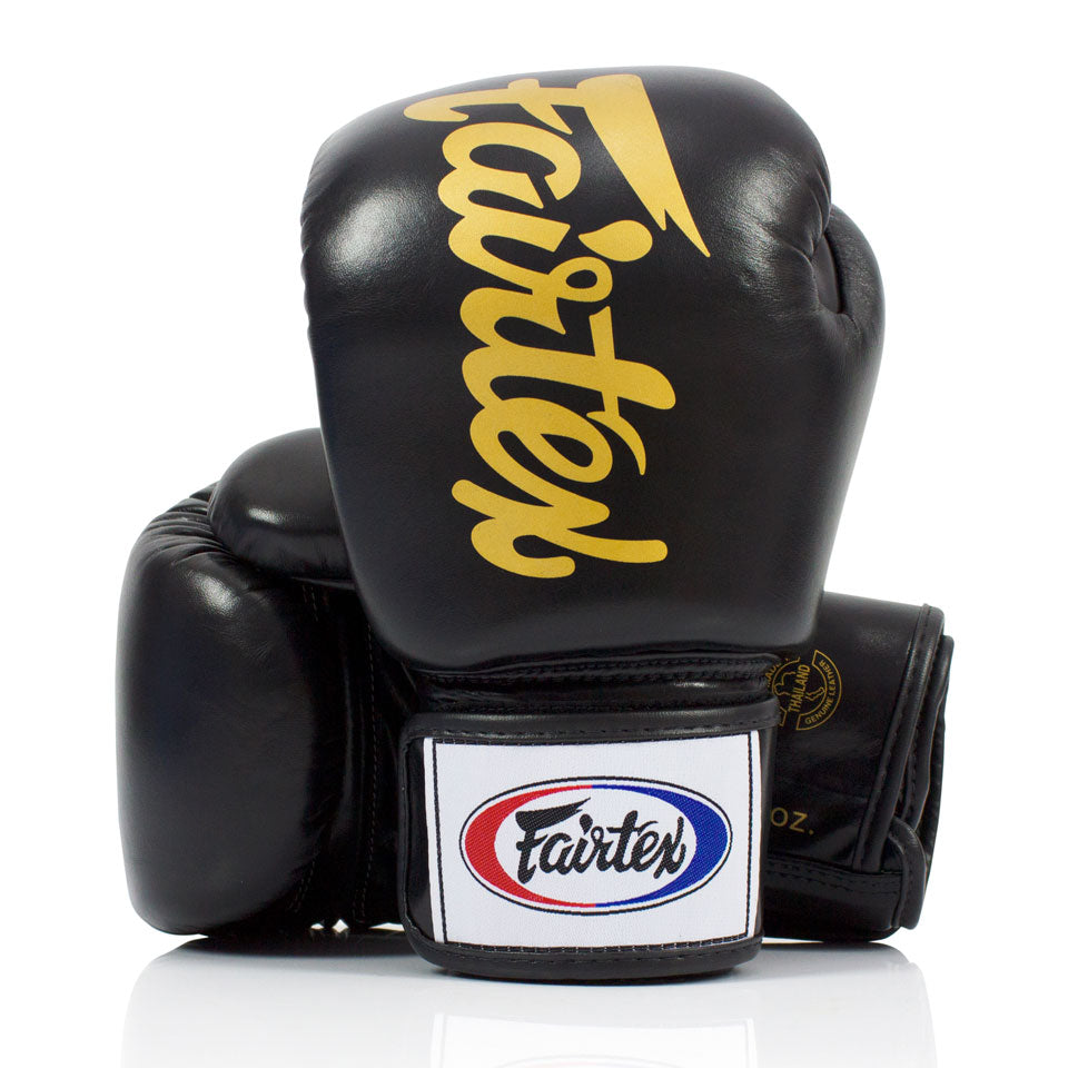 Fairtex BGV19 Black Deluxe Tight-Fit Gloves - Nak Muay Training - Muay tHAI