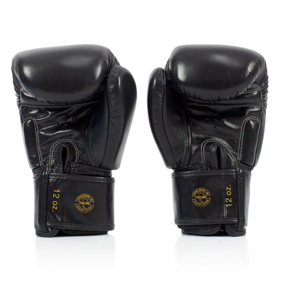 Fairtex BGV19 Black Deluxe Tight-Fit Gloves - Nak Muay Training - Muay tHAI