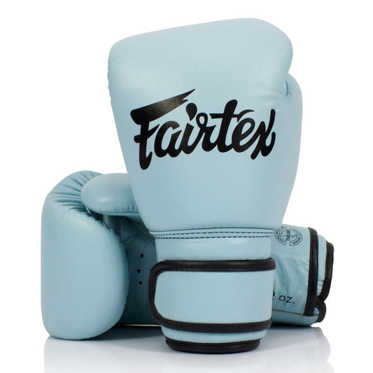 Fairtex BGV20 Pastel Blue Velcro Boxing Gloves - Nak Muay Training - Muay tHAI