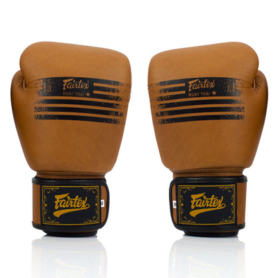 Fairtex BGV21 Legacy Brown Velcro Boxing Gloves - Nak Muay Training - Muay tHAI
