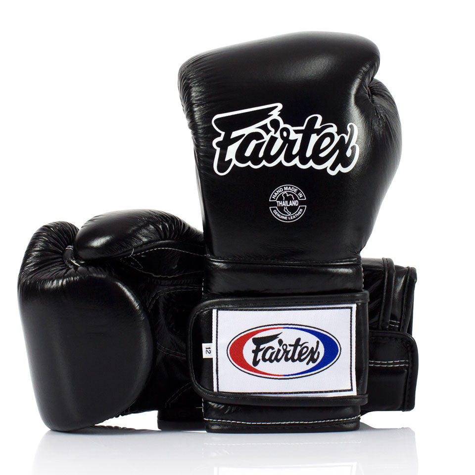 Fairtex BGV9 Black Mexican Style Boxing Gloves - Nak Muay Training - Muay tHAI
