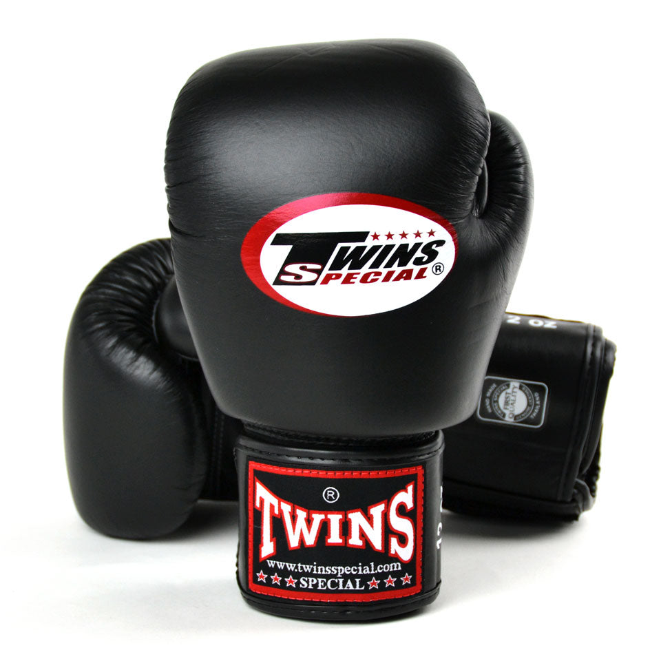 Twins Special BGVL3 Black Velcro Boxing Gloves