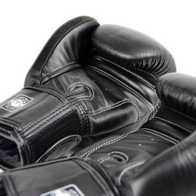 Twins Special BGVL3 Black Velcro Boxing Gloves - Nak Muay Training - Muay tHAI