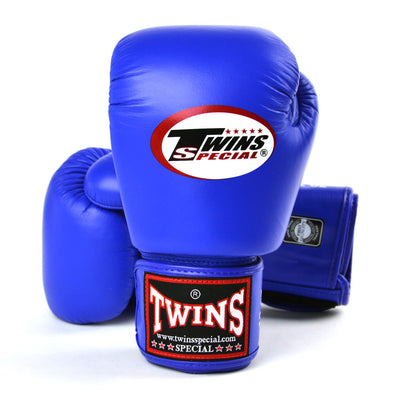 Twins Special BGVL3 Blue Velcro Boxing Gloves - Nak Muay Training - Muay tHAI