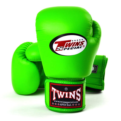 Twins Special BGVL3 Lime Velcro Boxing Gloves - Nak Muay Training - Muay tHAI