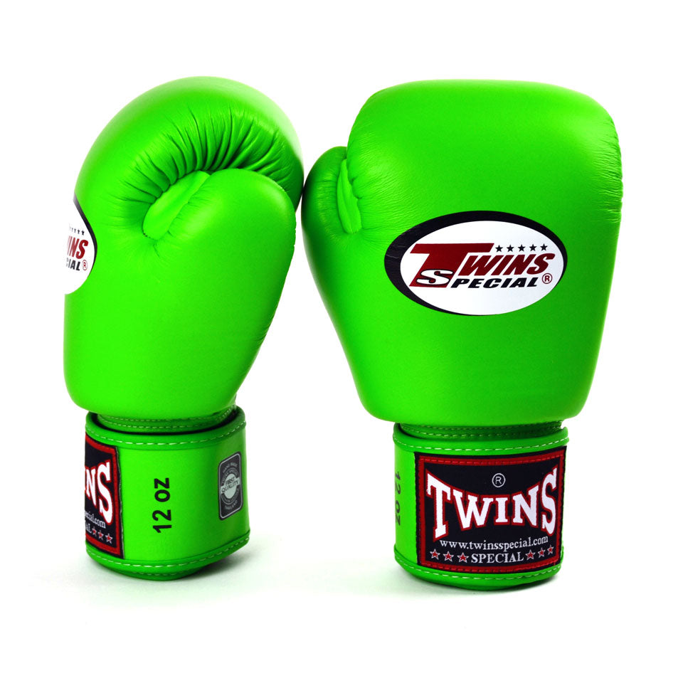 Twins Special BGVL3 Lime Velcro Boxing Gloves - Nak Muay Training - Muay tHAI