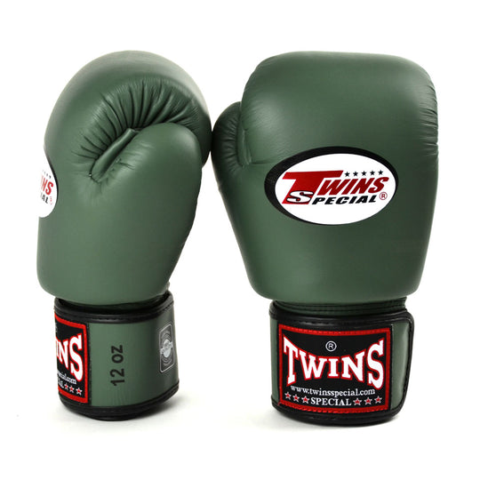 TWINS SPECIAL ボクシンググローブ 8oz オリーブ Twins Special BGVL3 Olive Muay Thai Boxing Gloves | Nak Muay – Nak