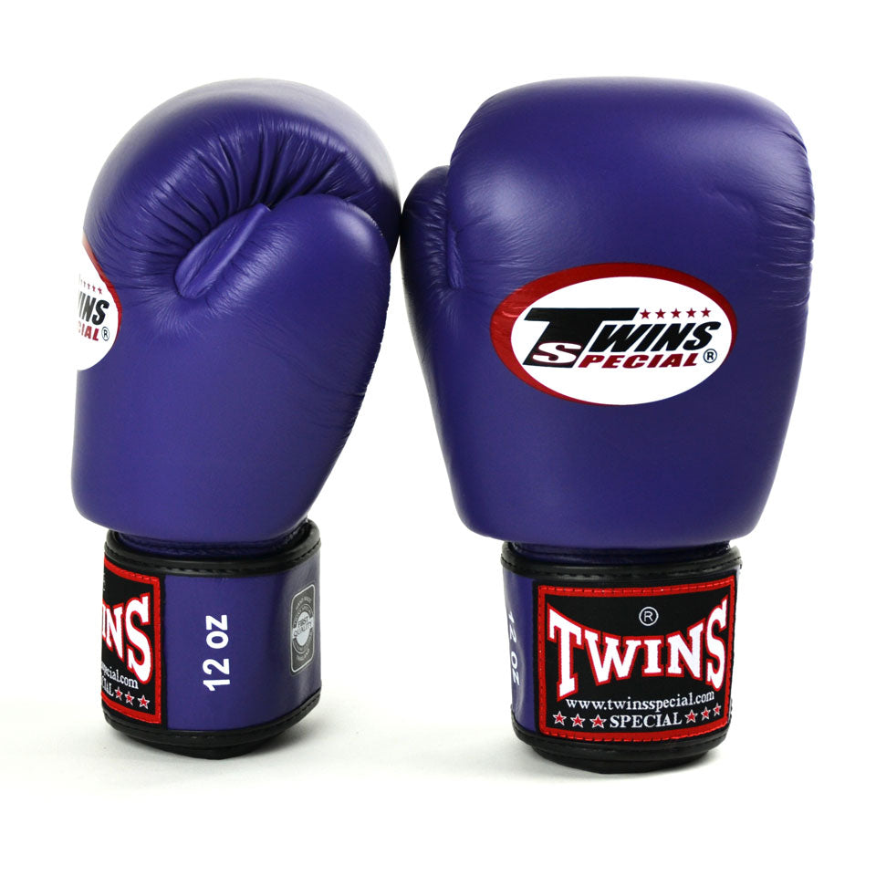 Twins Special BGVL3 Purple Velcro Boxing Gloves - Nak Muay Training - Muay tHAI