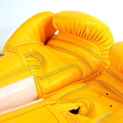 Twins Special BGVL3 Yellow Velcro Boxing Gloves - Nak Muay Training - Muay tHAI