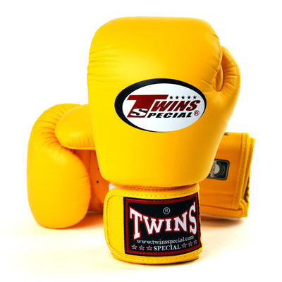 Twins Special BGVL3 Yellow Velcro Boxing Gloves - Nak Muay Training - Muay tHAI