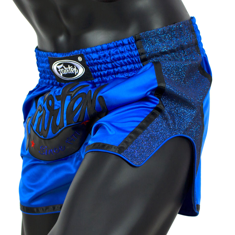 Fairtex BS1702 Royal Blue Slim Cut Muay Thai Shorts - Nak Muay Training - Muay tHAI