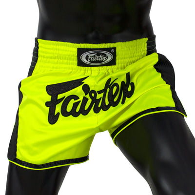 Fairtex BS1706 Lime Green Slim Cut Muay Thai Shorts - Nak Muay Training - Muay tHAI