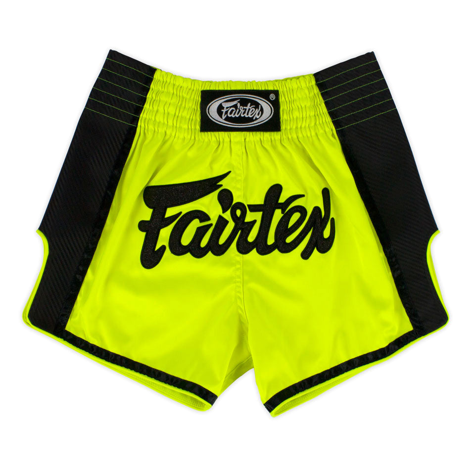 Fairtex BS1706 Lime Green Slim Cut Muay Thai Shorts - Nak Muay Training - Muay tHAI