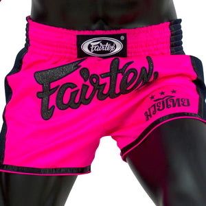 Fairtex BS1714 Pink Slim Cut Muay Thai Shorts - Nak Muay Training - Muay tHAI