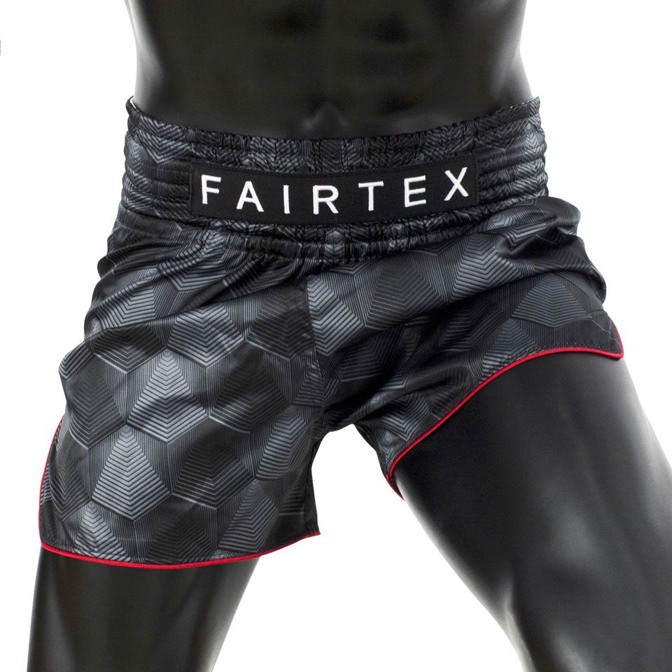 Fairtex BS1901 Black Stealth Muay Thai Shorts - Nak Muay Training - Muay tHAI