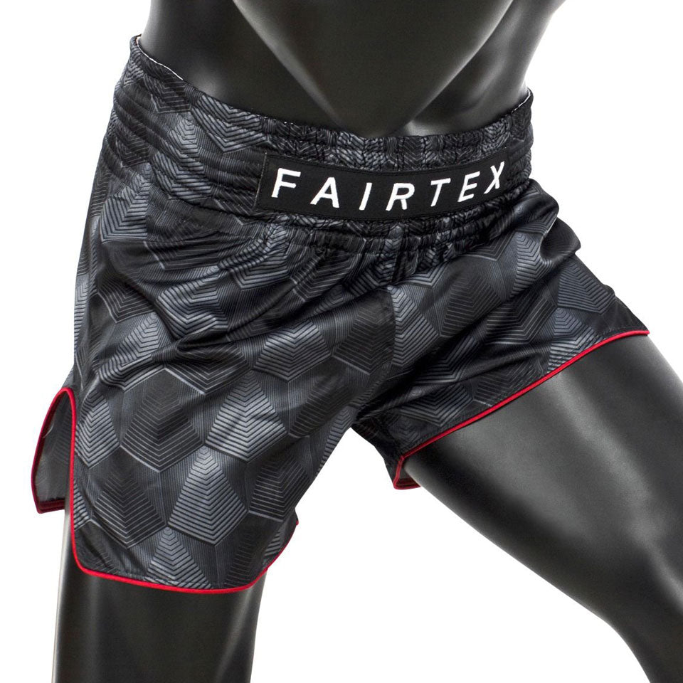 Fairtex BS1901 Black Stealth Muay Thai Shorts - Nak Muay Training - Muay tHAI