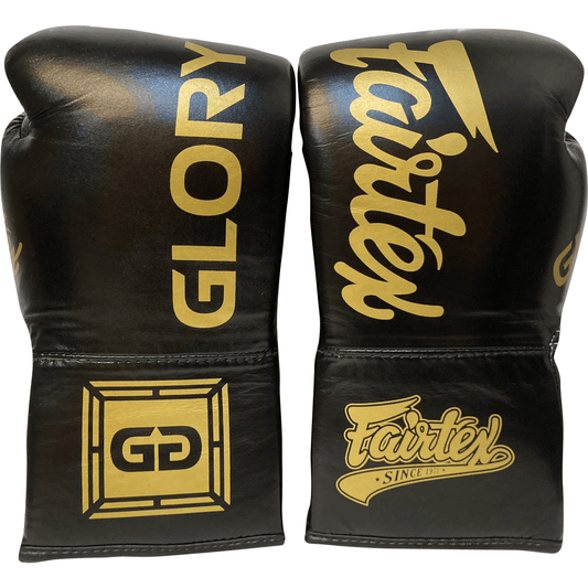 Fairtex Boxing Gloves BGLG1 GLORY Lace Up Black