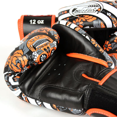 Twins Special FBGVL3-53 Orange Skull Boxing Gloves - Nak Muay Training - Muay tHAI