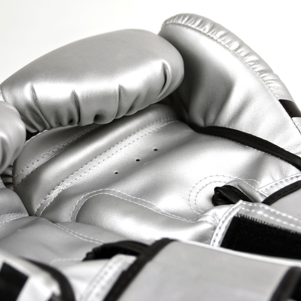 Twins Special FBGVS3-TW6 Silver Synthetic Boxing Gloves - Nak Muay Training - Muay tHAI