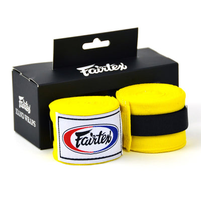 Fairtex HW2 Yellow 4.5m Stretch Wraps - Nak Muay Training - Muay tHAI