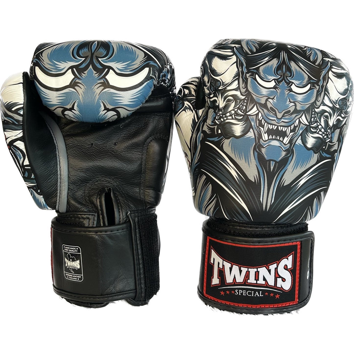 Twins Special Boxing Gloves FBGVl3-58 Grey Black "Kabuki"