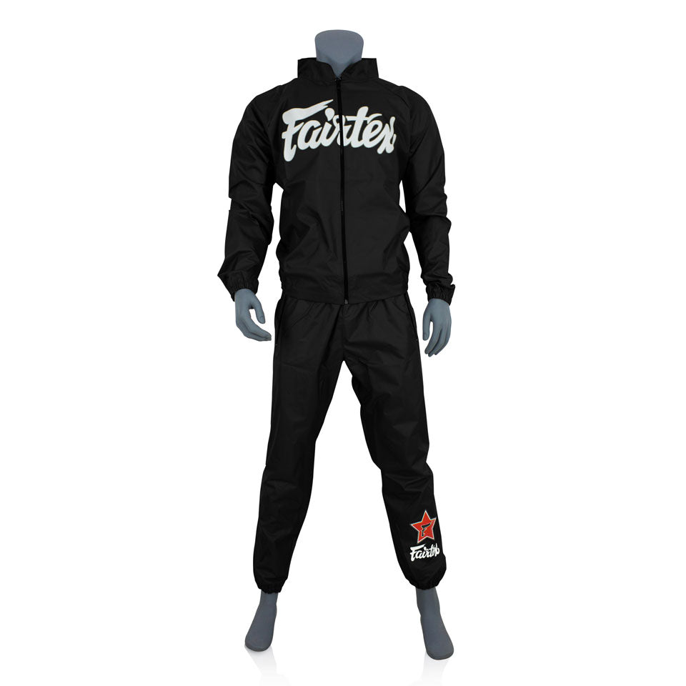 Fairtex VS2 Vinyl Sweat Suit Black - Nak Muay Training - Muay tHAI